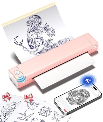 phomemo tattoo stencil printer, m08f wireless thermal tattoo p...