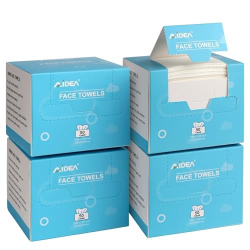 aidea face towels disposable 200ct , clean facial towels, faci...