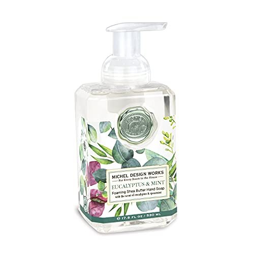 michel design works foaming hand soap, eucalyptus mint hand soap