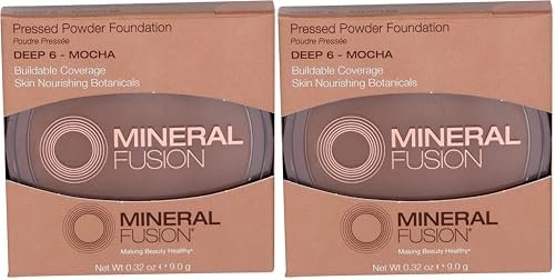 mineral fusion pressed powder foundation, deep 6, 0.32 ounce