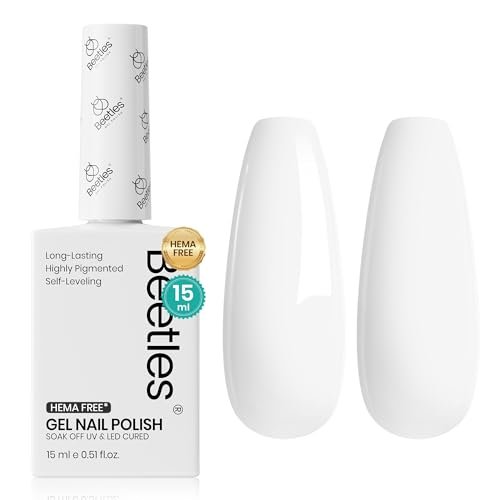 beetles white gel polish white rhythm 15ml full size hema fr...