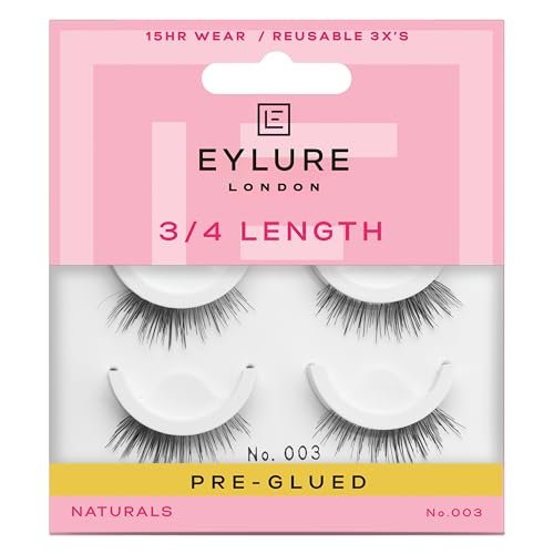 eylure press on pre glued false eyelashes, light & wispy accen...