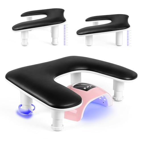 manicure arm rest for nails tech: u shaped adjustable nail arm...