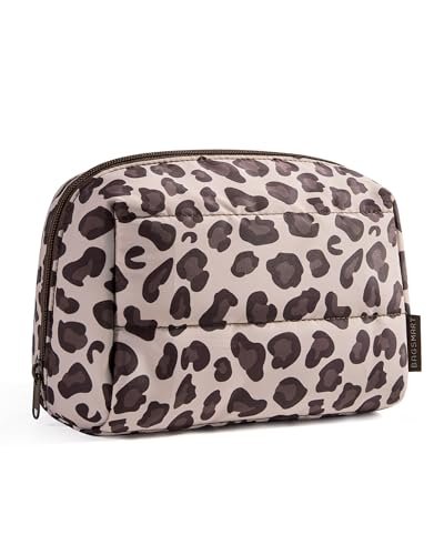 bagsmart makeup bag, wide opening cosmetic bag compact & spaci...