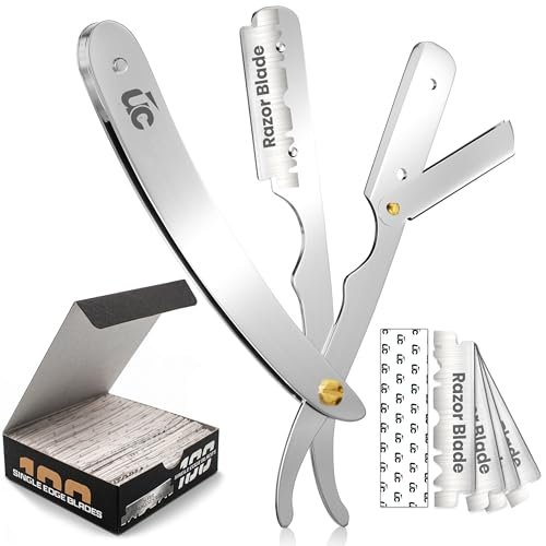 utopia care professional straight razor for men, barber straig...
