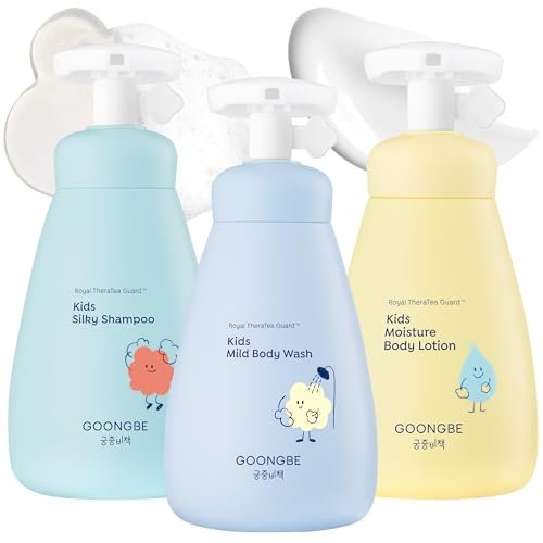 goongbe kids hair & body care set korean shampoo, body wash...