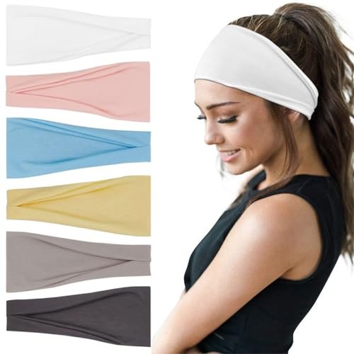 yonuf fashion headbands for women wide headband yoga workout h...