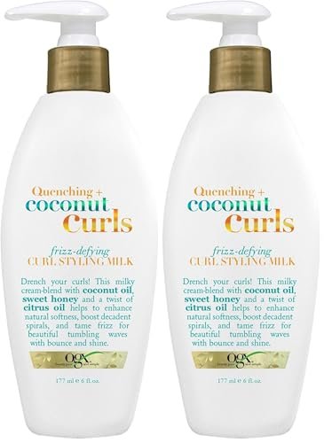 ogx frizz defying styling milk for curls | leave in treatment...