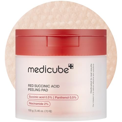 medicube toner pads red succinic acid panthenol facial peeling...