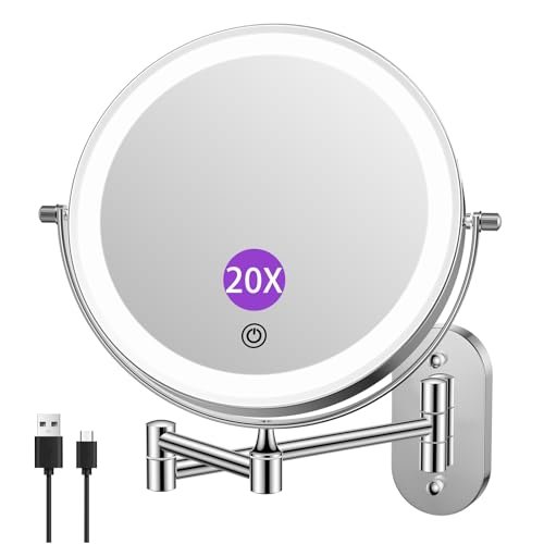 funtouch 2500mah rechargeable wall mounted lighted makeup vani...