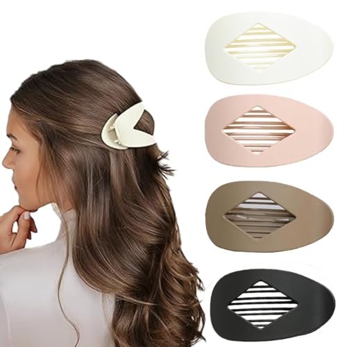 b.phne flat hair claw clips for women,matte medium hair clips...