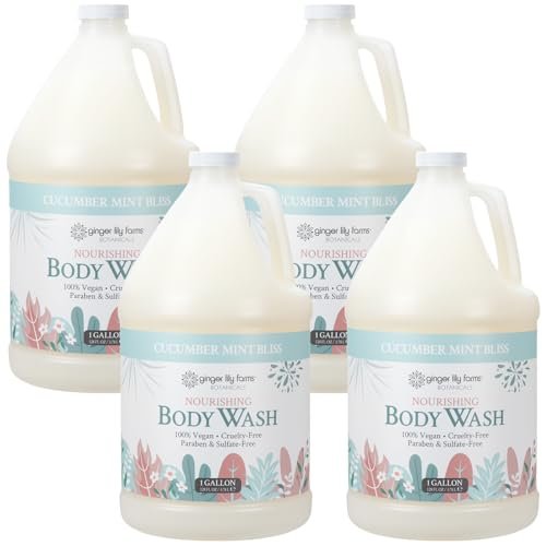 ginger lily farms botanicals nourishing body wash, 100% vegan...