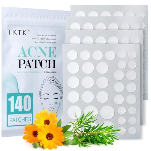tktk pimple patch acne patch, 4 sizes 140 patches acne absorbi...