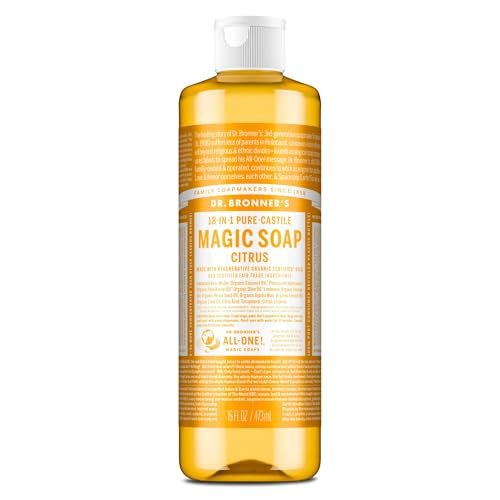 dr. bronner's magic soap pure castile liquid soap made with...