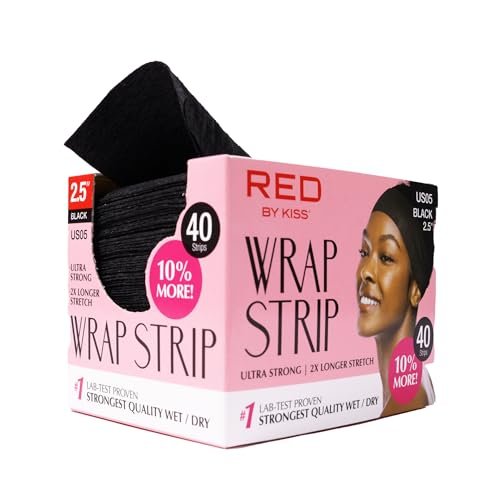red by kiss hair wrapping strip, ultra strong 2x longer stretc...