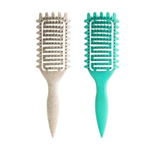 curl defining brush for curly hair, vented detangling hair bru...