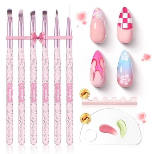 beetles gel polish nail art brushes set, 6 pcs fingernail art...