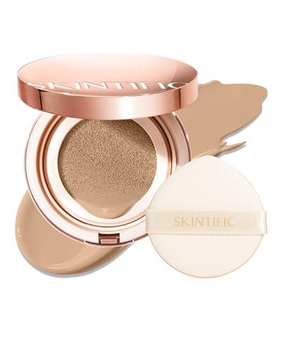 skintific full coverage cushion foundation #02g golden ivory|...