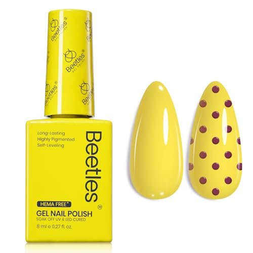 beetles yellow gel polish hemafree lemon yellow gel nail pol...