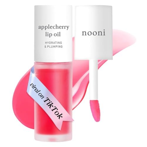 nooni korean lip oil applecherry | long lasting, moisturizin...