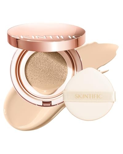 skintific full coverage cushion foundation #0w warm porcelain|...
