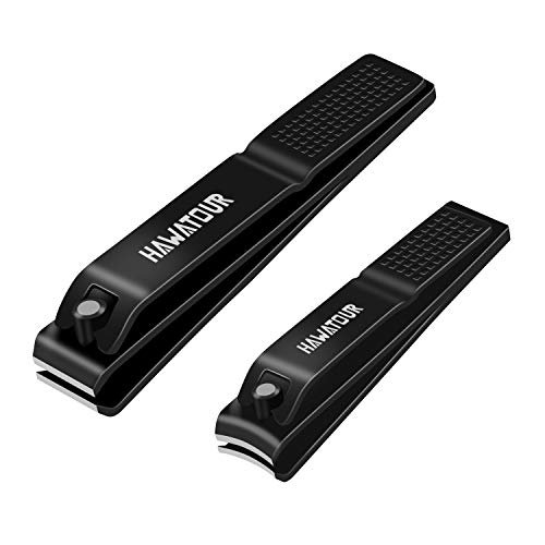 hawatour nail clippers set, ultra sharp sturdy fingernail and...
