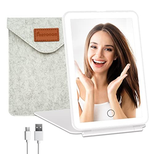 funtouch rechargeable travel makeup vanity mirror with 72 led...