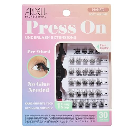 ardell naked press on lashes pre glued underlash cluster eyela...
