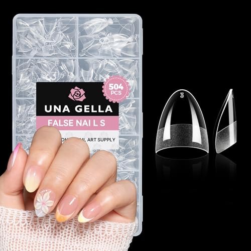una gella short almond gel nail tips: 504pcs acylic nail tips...