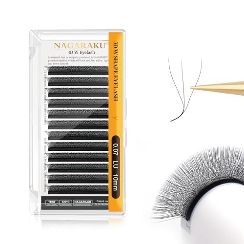 nagaraku 3d w shape eyelash extension supplies natural soft vo...