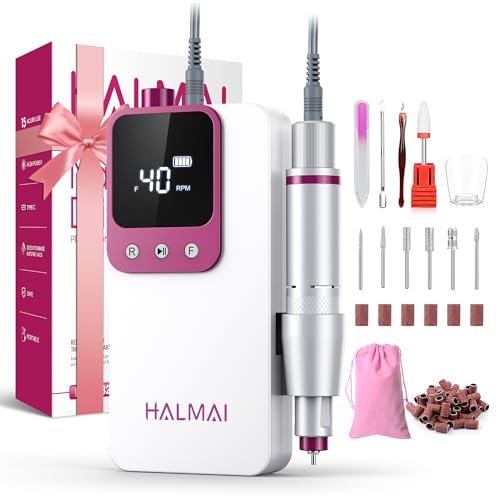 electric nail drill professional, portable nail file for acryl...
