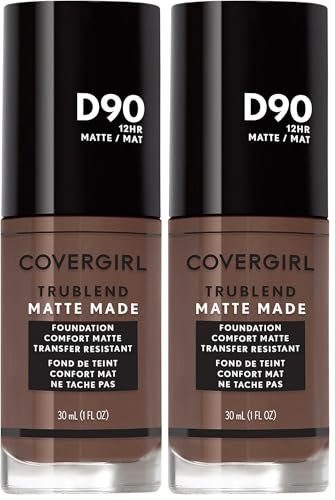 covergirl trublend matte made liquid foundation, d90 espresso,...
