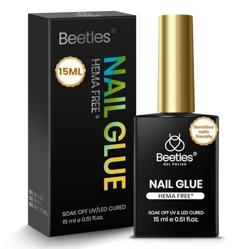 beetles 15ml hema free nail glue gel, tpo free uv nail glue fo...