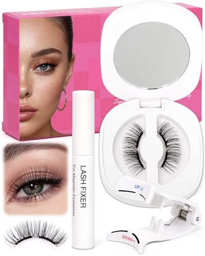 emeda soft natural look magnetic eyelashes kit, no glue magnet...