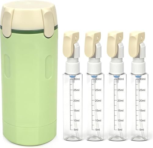 nfovsmo 4 in 1 travel dispenser,4 pack 30ml travel bottles for...