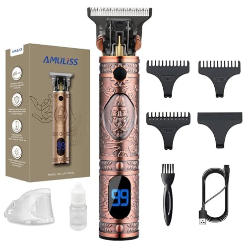 amuliss professional hair trimmer mens hair clippers zero gapp...