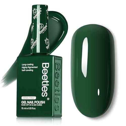 beetles dark green gel polish rainforest green color gel nai...