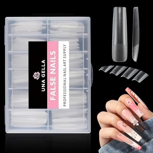 una gella full square gel fake nails pre file 120pcs press on...