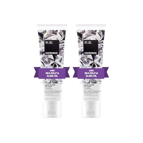 igk expensive clear gloss top coat | shine + strengthen + smoo...