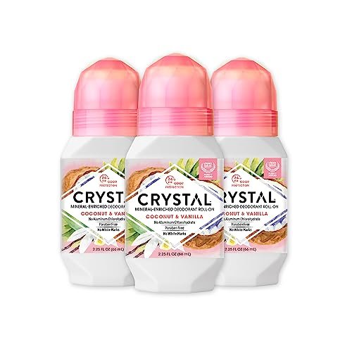 crystal deodorant essence roll on 2.25oz coconut vanilla