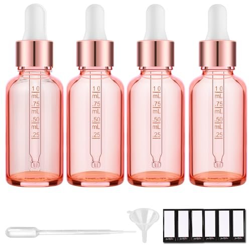 PrettyCare 4 Pack 1oz Dropper Bottles for Essential Oils with... prettycare 4 pack 1oz dropper bottles for essential oils with...