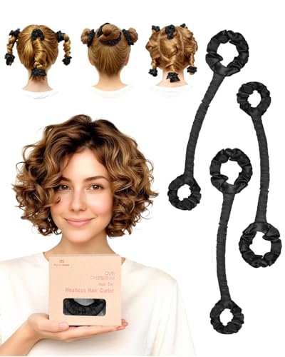 bonnet queen heatless hair curler set , heatless curls overnig...