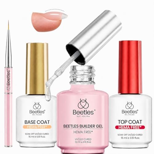 beetles hema free builder nail gel with no wipe top coat gel n...