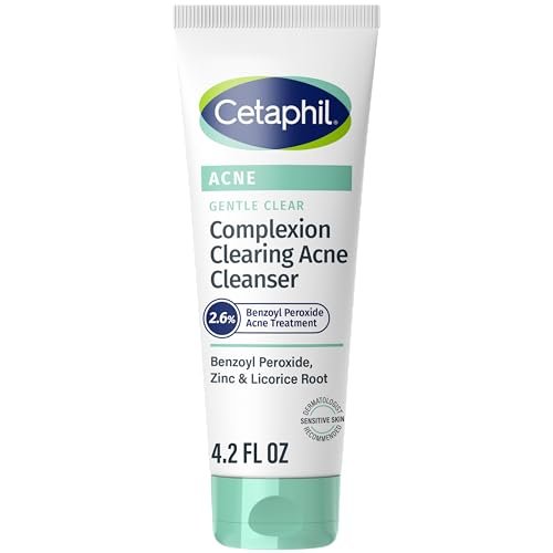 cetaphil gentle clear complexion clearing bpo acne cleanser wi...