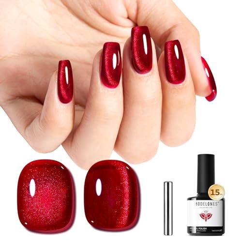 modelones Red Cat Eye Gel Polish Burgundy Red Gel Polish Magne... modelones red cat eye gel polish burgundy red gel polish magne...