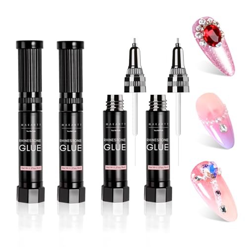 makartt nail rhinestone glue gel upgrade gel nail glue with br...