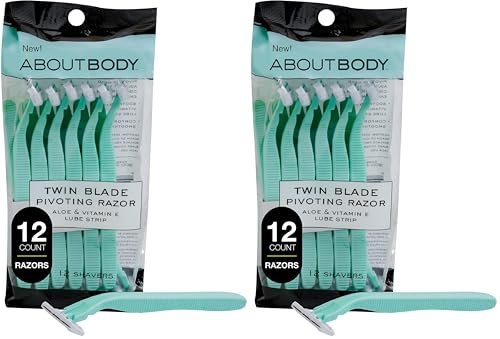 Kai About Face Body Twin Blade Pivoting Disposable Razors; 12... kai about face body twin blade pivoting disposable razors; 12...