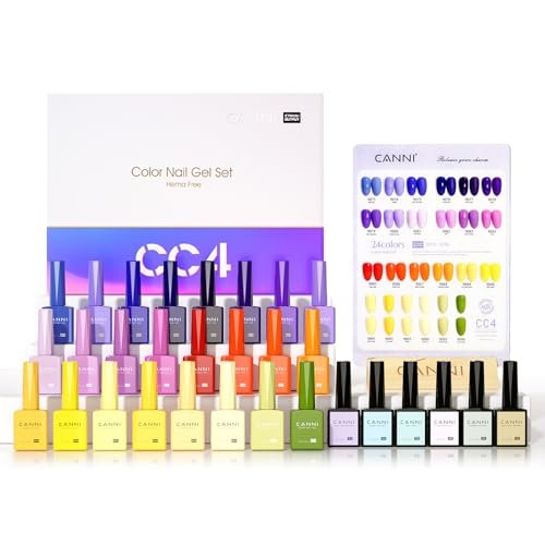 canni 30pcs 9ml hema free gel nail polish set,purple gel polis...