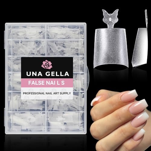 una gella short coffin fake nails 504pcs half cover matte nail...