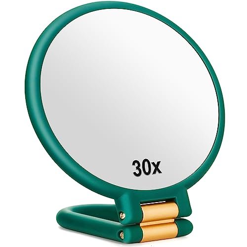sifolo 30x magnifying mirror, travel hand mirrors with handle...